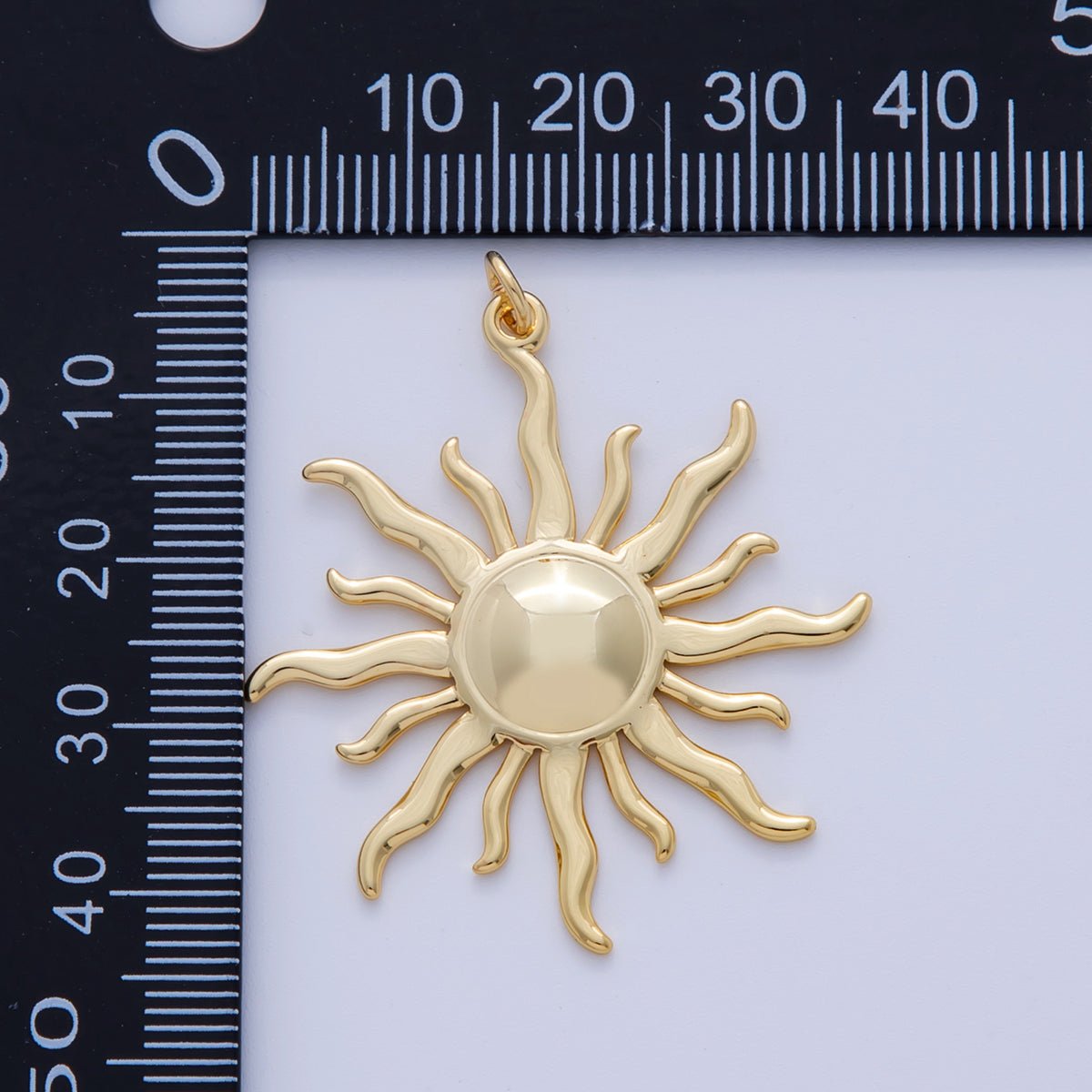 Stainless Steel Minimalist Celestial Sun Burst Charm | AF315 - DLUXCA