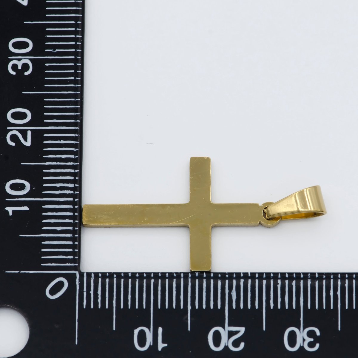 Stainless Steel Minimalist Cross Religious Symbol Pendant | P1462 - DLUXCA
