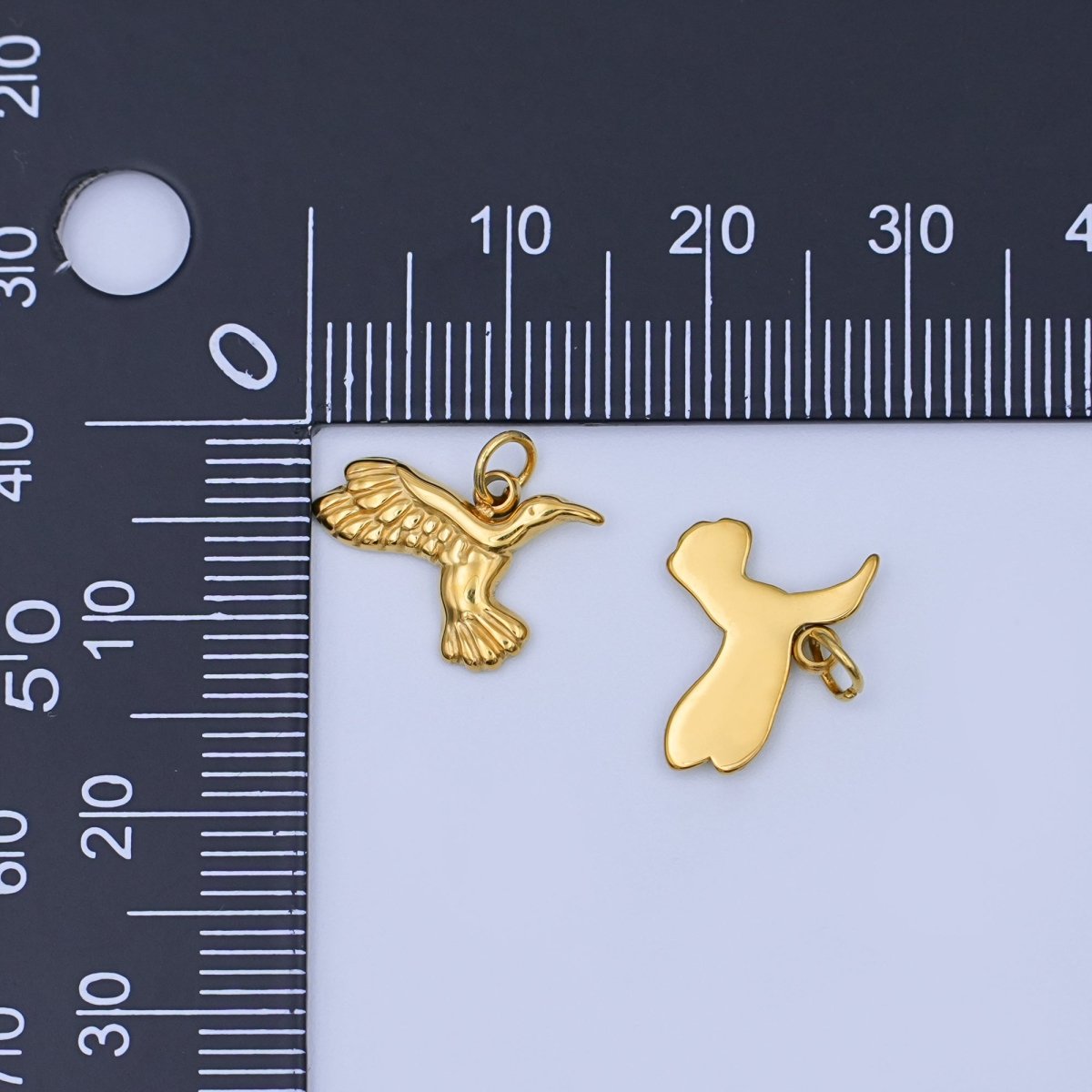 Stainless Steel Minimalist Flying Bird Charm | P647 - DLUXCA
