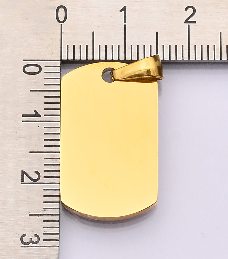 Stainless Steel Minimalist Rectangular Bar Pendant | P1545 - DLUXCA