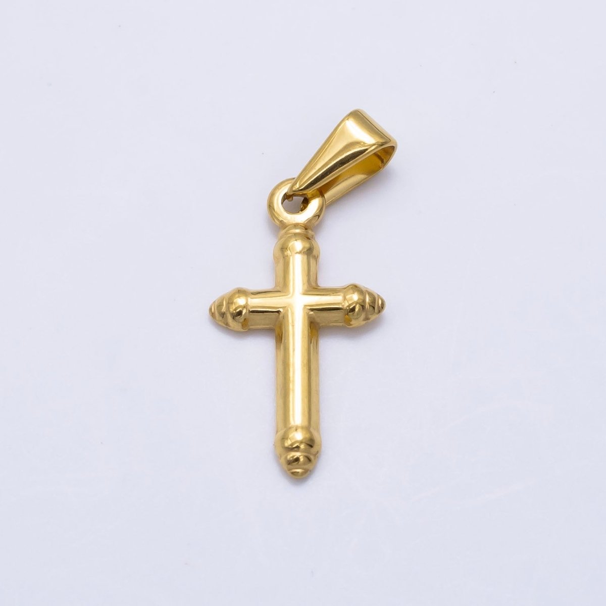 Stainless Steel Minimalist Religious Cross Pendant | P1290 - DLUXCA