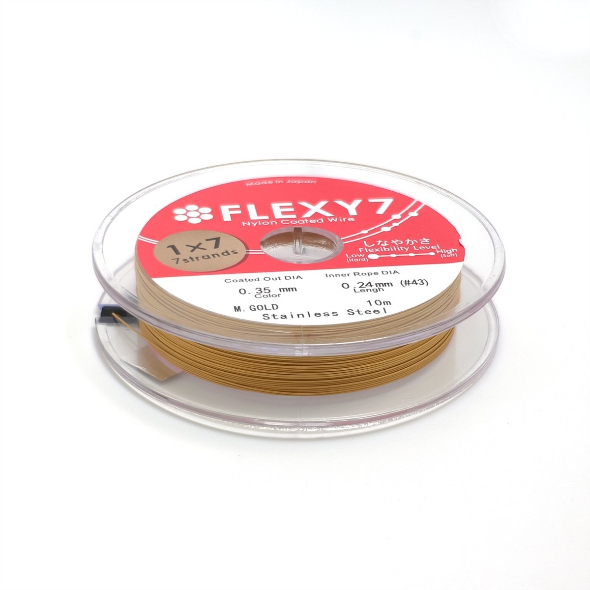 Stainless Steel Nylon Coated Flexible Wire Findings by 10 Meters in Gold & Silver | SP - 014 - DLUXCA