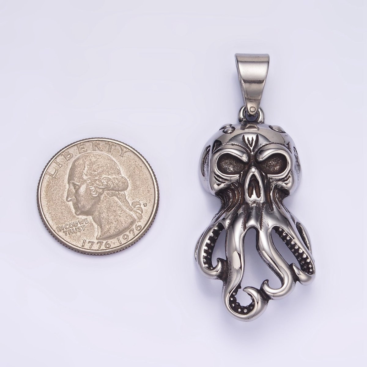 Stainless Steel Octopus Charms Monster Alien Pendant | P1432 - DLUXCA