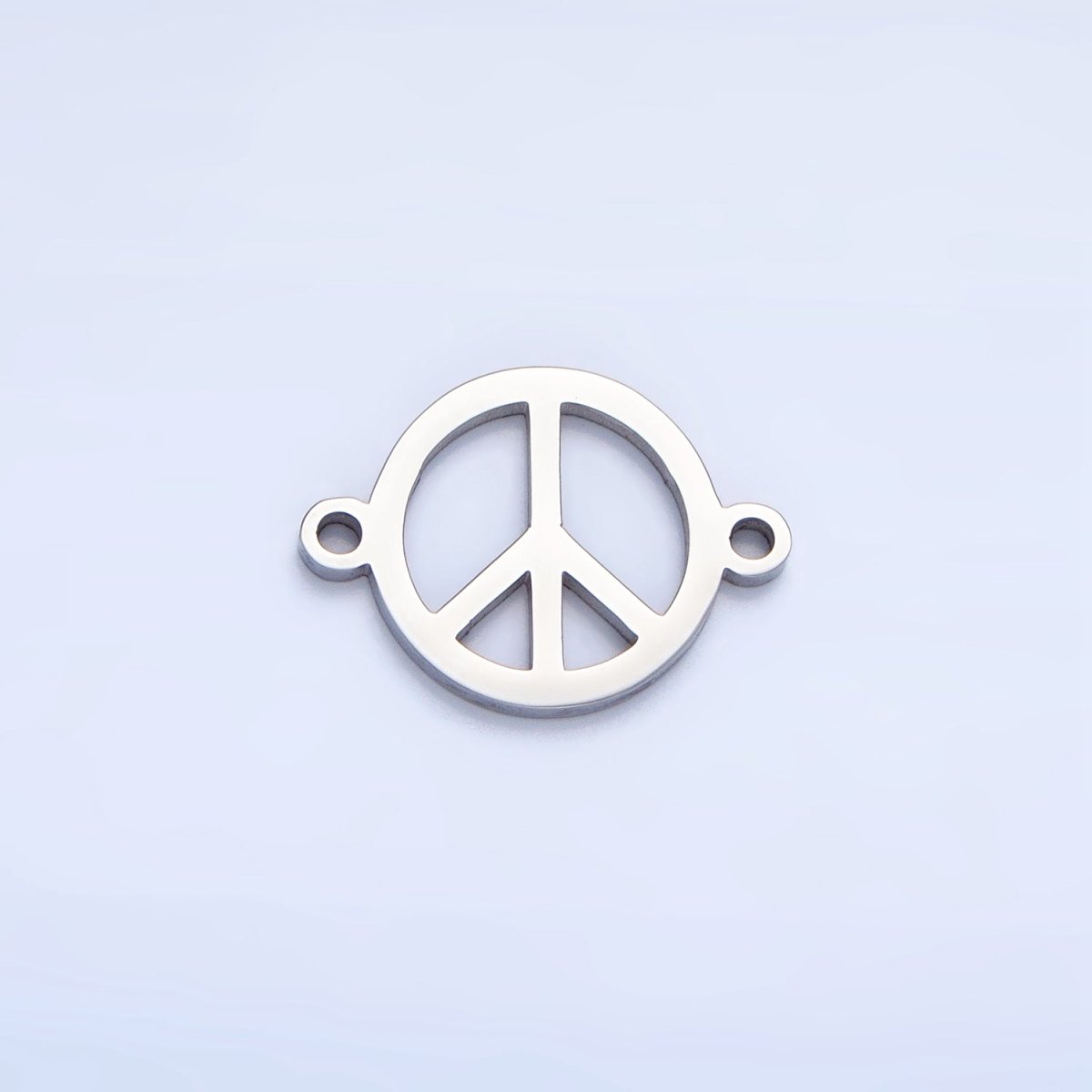 Stainless Steel Peace Sign Symbol Charm Connector in Gold & Silver | G - 462 - DLUXCA