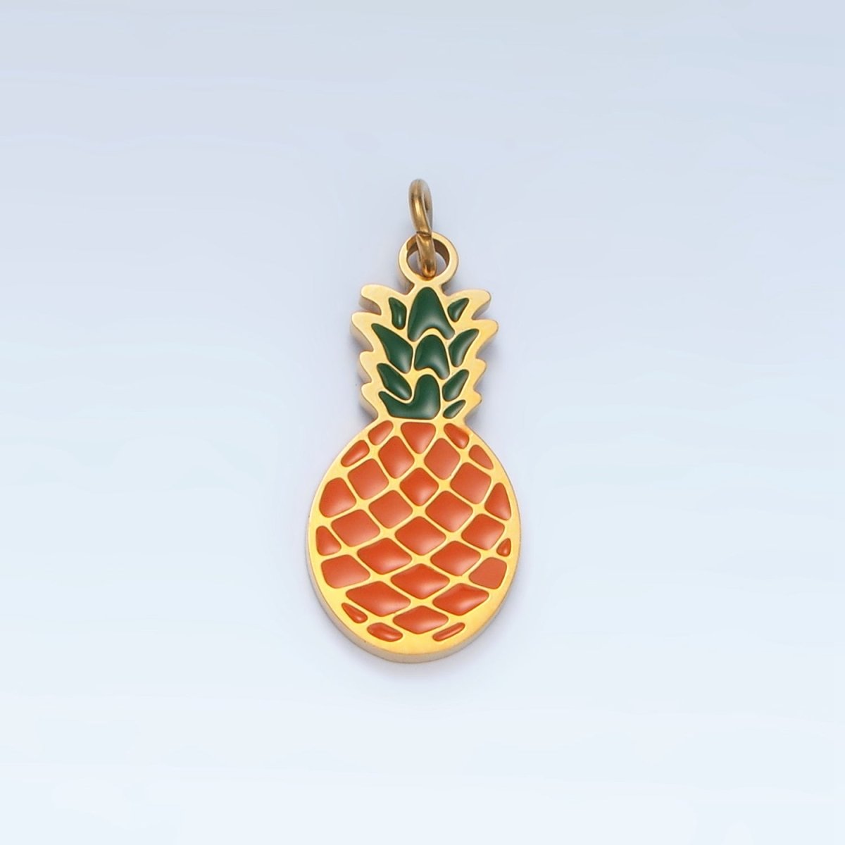 Stainless Steel Pineapple Fruit Enamel Mini Charm | P684 - DLUXCA