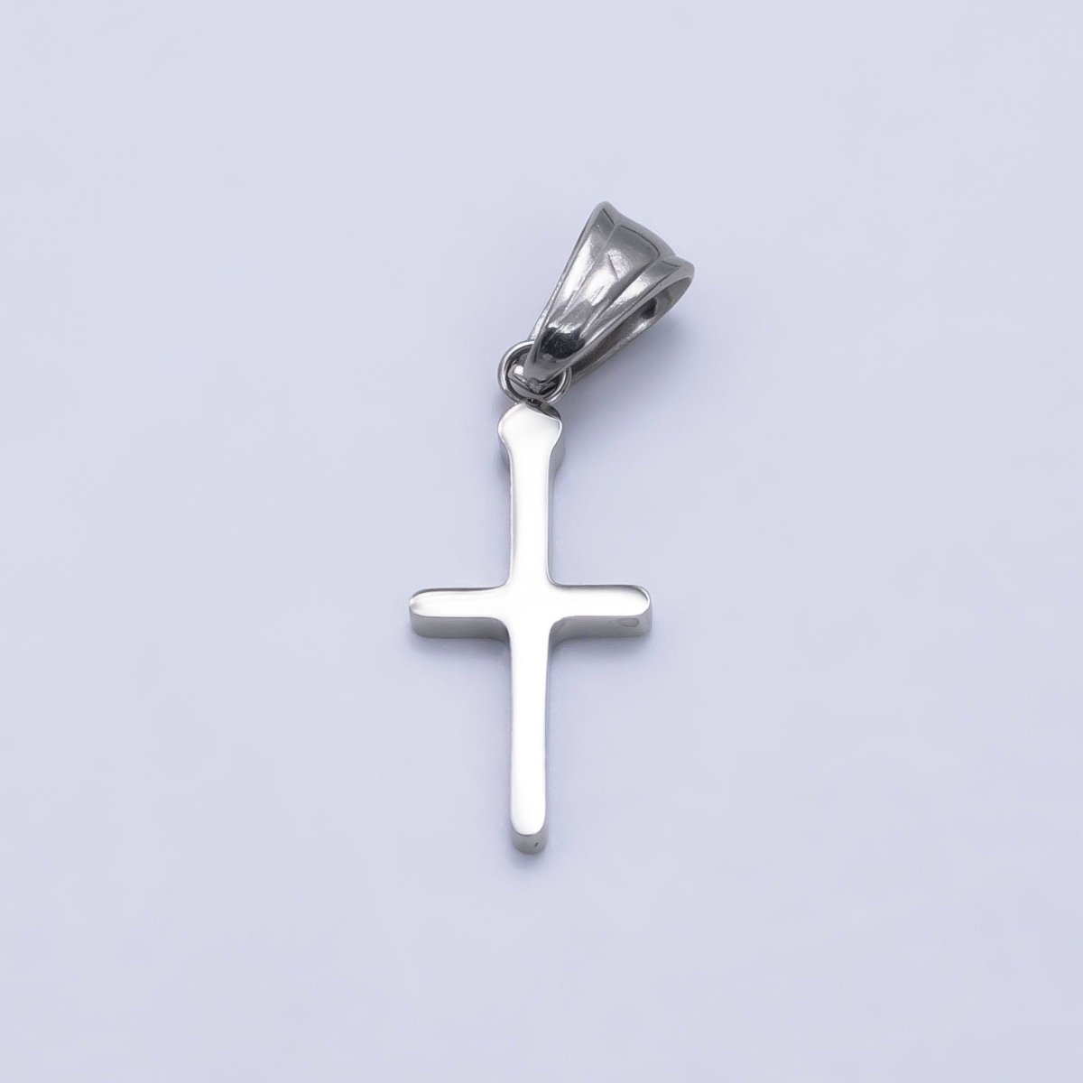 Stainless Steel Religious Cross Minimalist Pendant in Gold & Silver | P1289 - DLUXCA