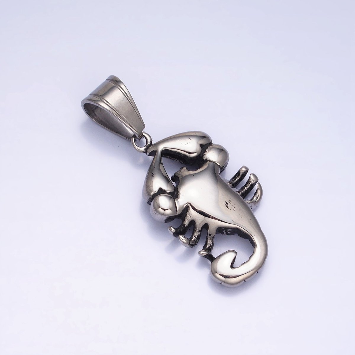 Stainless Steel Scorpion Desert Animal Silver Pendant | P1157 - DLUXCA