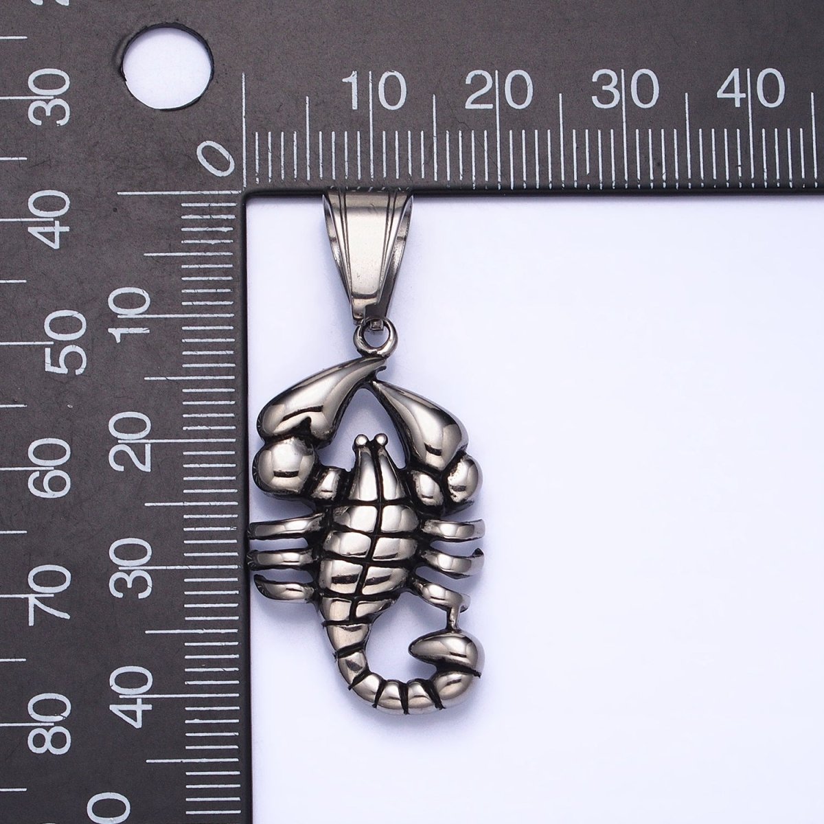 Stainless Steel Scorpion Desert Animal Silver Pendant | P1157 - DLUXCA