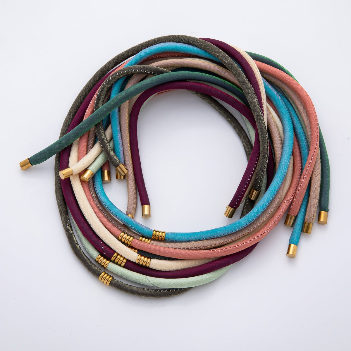 Stainless Steel Soft Silk feel Paracord Knot Tied Necklace | WA - 1628 ~ WA - 1652 - DLUXCA
