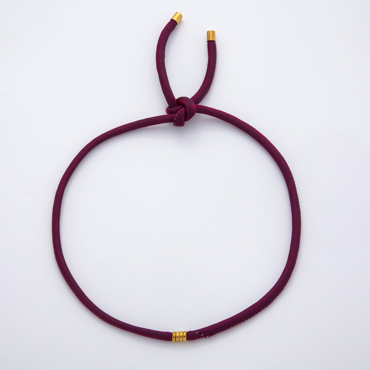 Stainless Steel Soft Silk feel Paracord Knot Tied Necklace | WA - 1628 ~ WA - 1652 - DLUXCA