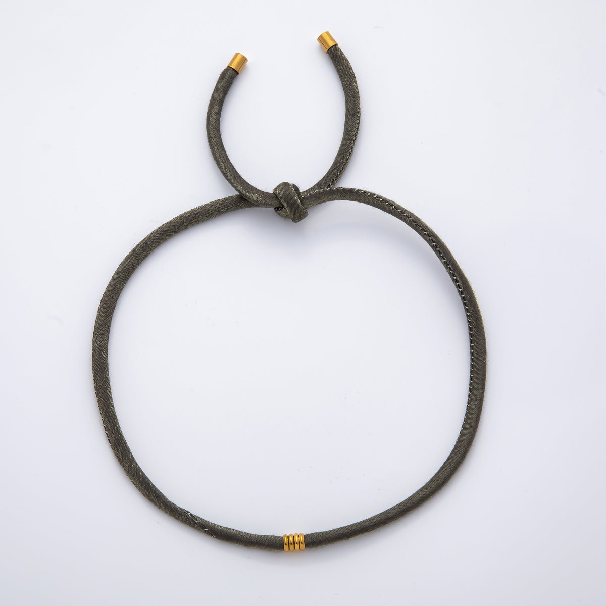 Stainless Steel Soft Silk feel Paracord Knot Tied Necklace | WA - 1628 ~ WA - 1652 - DLUXCA