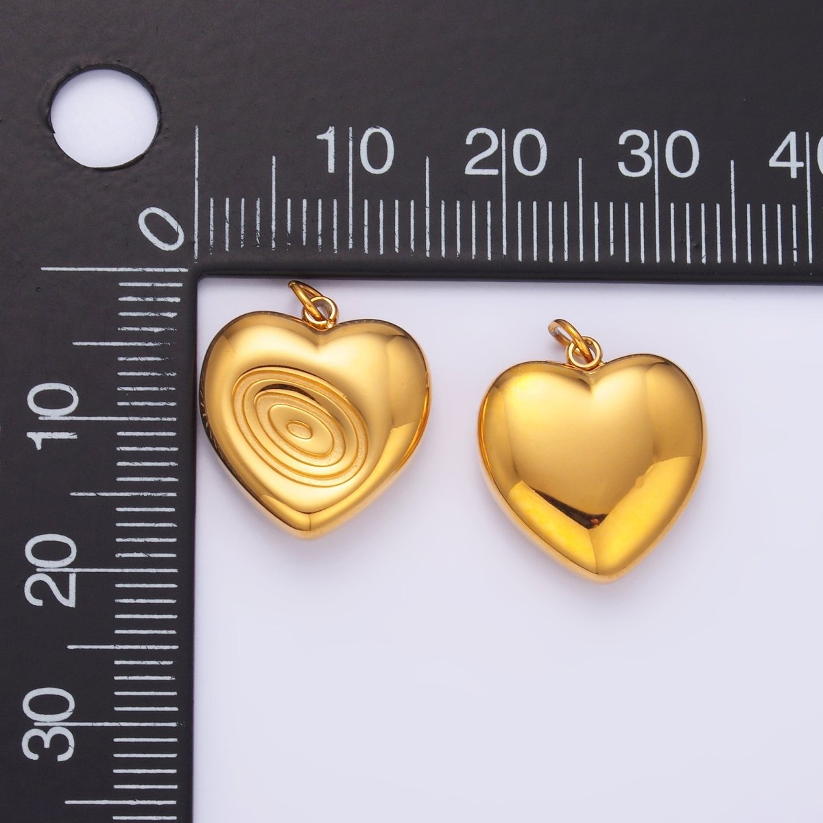 Stainless Steel Spiral Chubby Heart Charm | P854 - DLUXCA