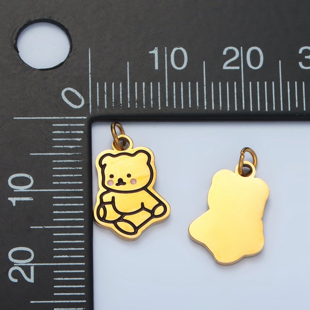 Stainless Steel Teddy Bear Animal Mini Charm | P685 - DLUXCA