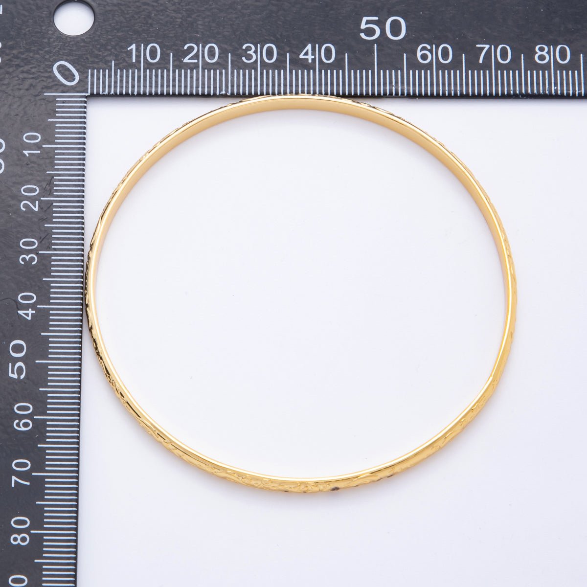 Stainless Steel Vine Garden Round Bangle Bracelet | WA - 3463 - DLUXCA
