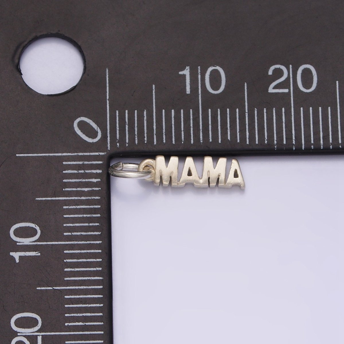 Sterling Silver S925 "MAMA" Script Minimalist Charm | E149 - DLUXCA