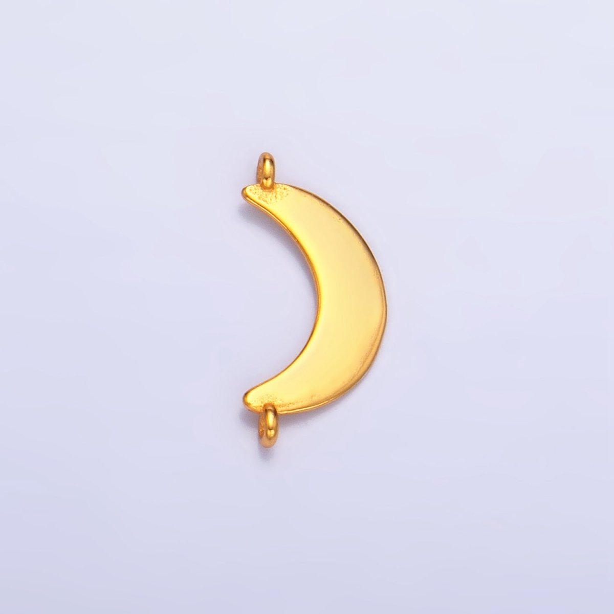 Sterling Silver S925 Minimalist Crescent Moon Celestial Connector in Gold & Silver | SL - 512 - DLUXCA