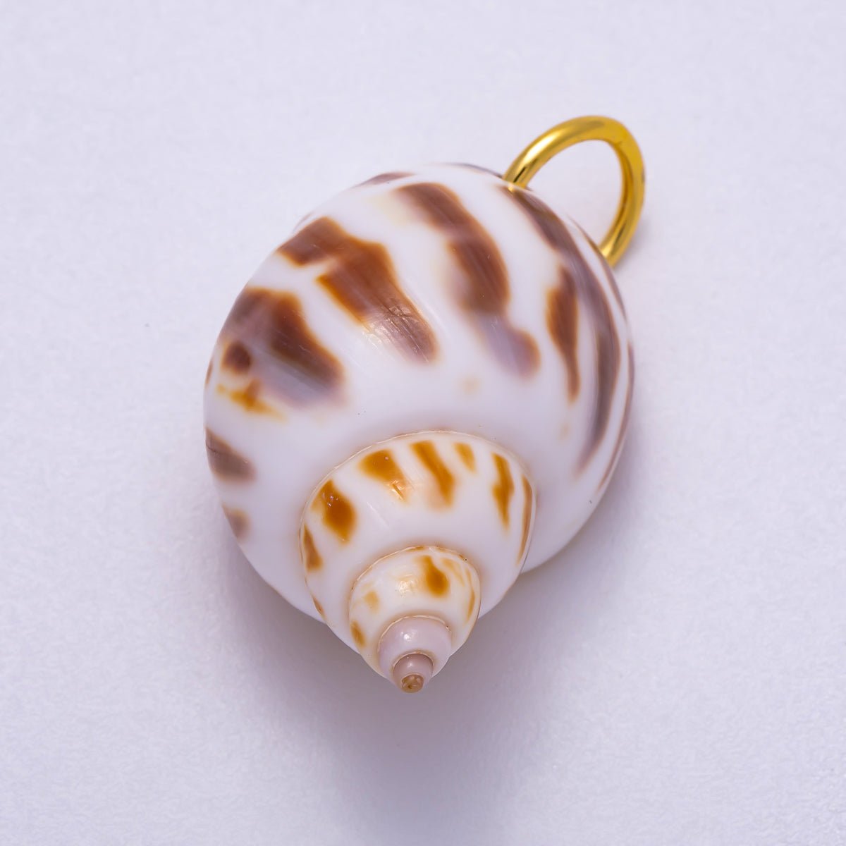SUMMER 18K Gold Filled 33mm Spotted Conch Shell Charm | Charms - 00556 - DLUXCA