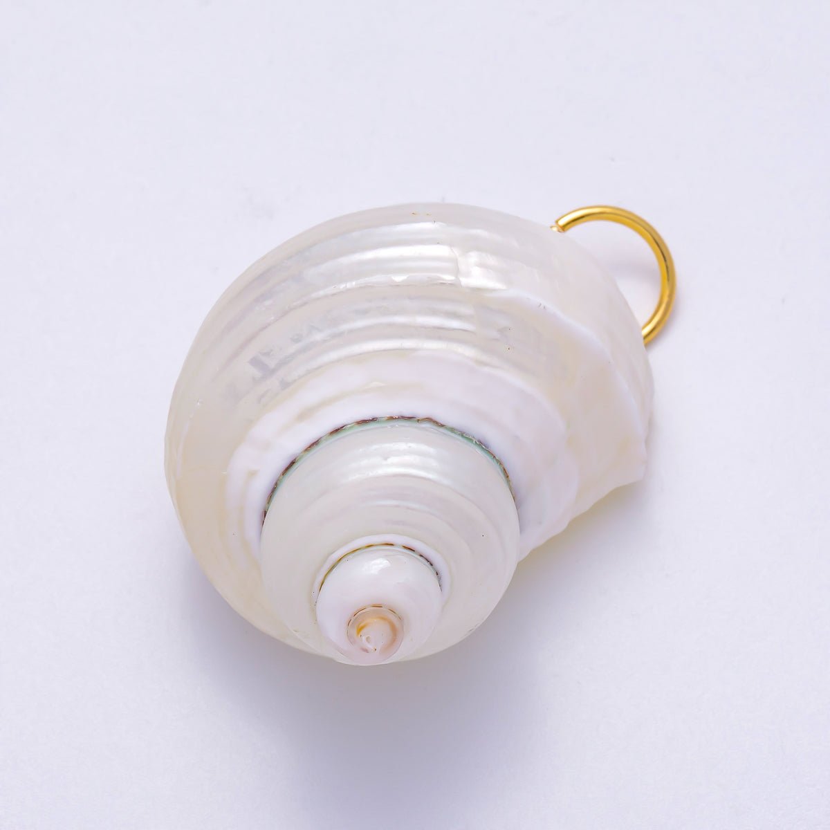 SUMMER 18K Gold Filled 48mm Freshwater Pearl Nautical Conch Sea Shell Charm | Charms - 00553 - DLUXCA