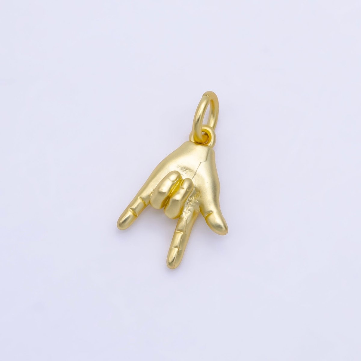 Tiny Rock On Hand Gesture Charm, Gold Fill Rock Sign For Necklace Pendant Bracelet Earring Charm Jewelry Making Gift Rocker Metal Musician E - 227 - E - 228 - DLUXCA