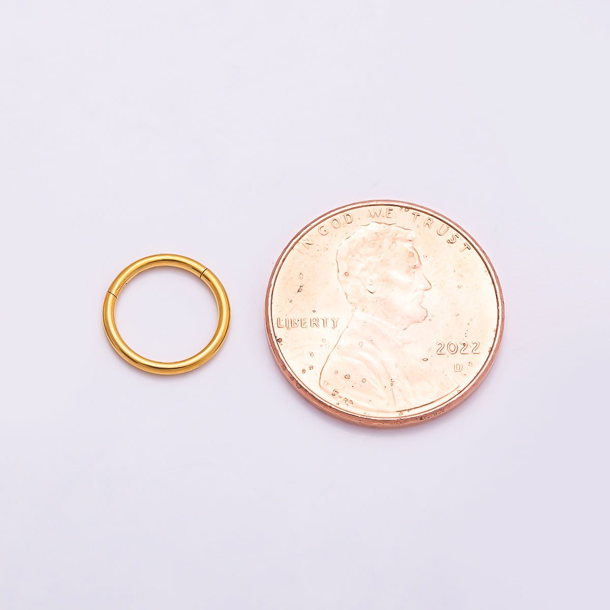 Titanium 10mm Minimalist Round Single Septum Cartilage Piercing Clicker | Findings-00325 - DLUXCA