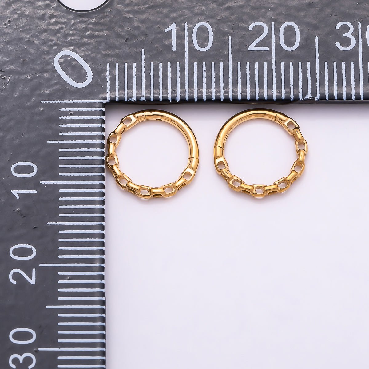 Titanium 11mm Cable Single Septum Cartilage Piercing Clicker in Gold & Silver | Findings-00307 Findings-00308 - DLUXCA