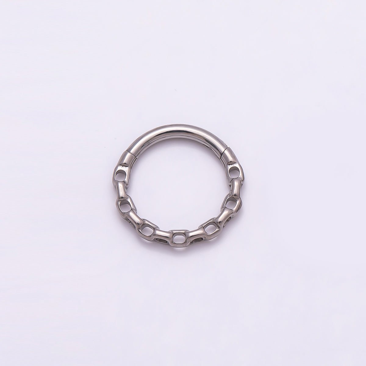 Titanium 11mm Cable Single Septum Cartilage Piercing Clicker in Gold & Silver | Findings-00307 Findings-00308 - DLUXCA