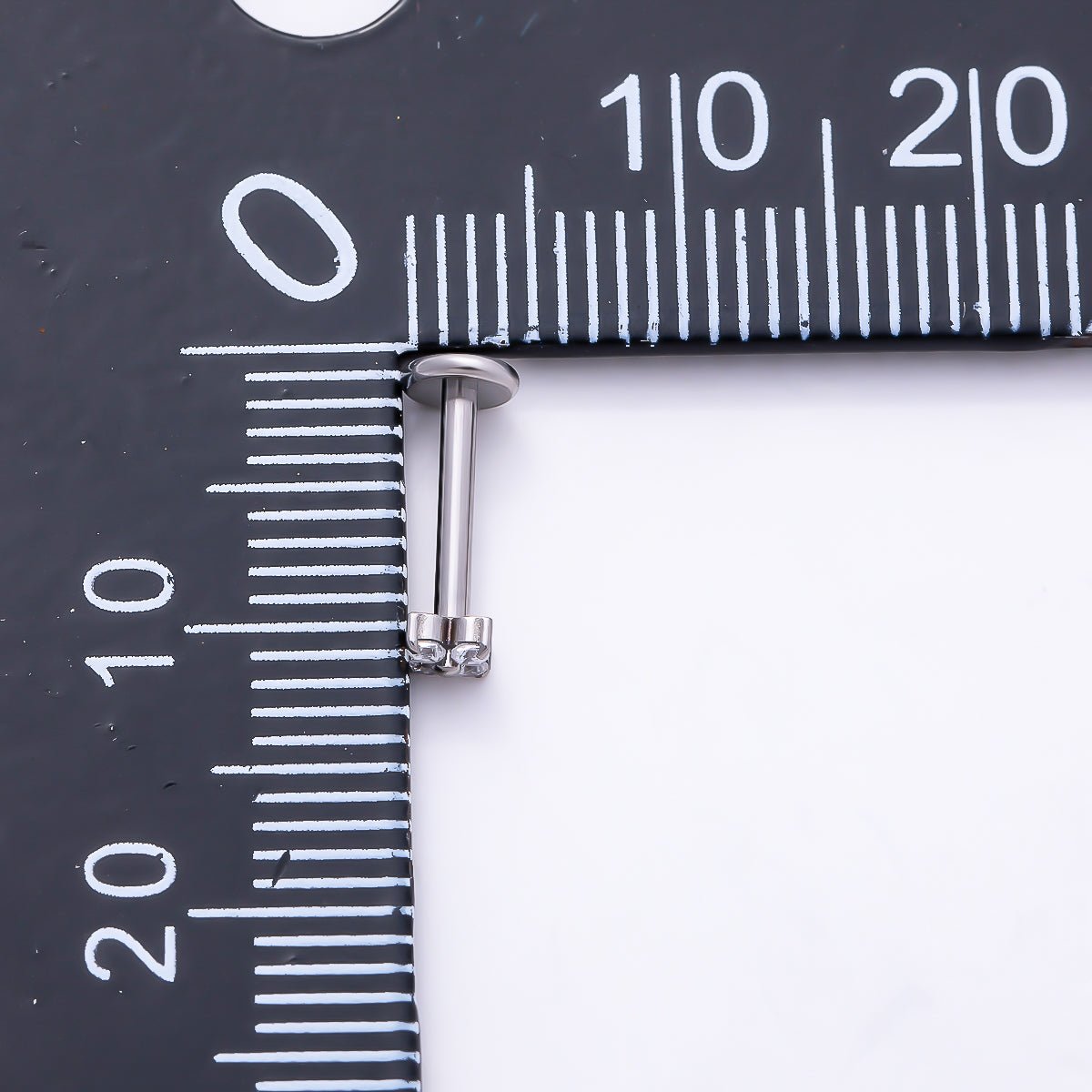 Titanium 2.7mm Clear CZ Flower Universal Cartilage Piercing Flat Back Stud | Findings-00430 - DLUXCA