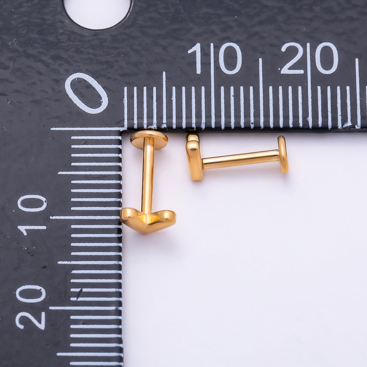 Titanium 4.5mm Minimalist Heart Universal Cartilage Piercing Flat Back Stud | Findings-00432 - DLUXCA