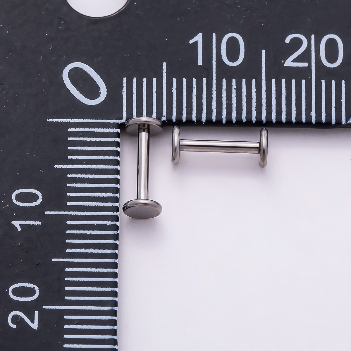 Titanium 4mm Minimalist Round Cartilage Piercing Flat Back Stud in Gold & Silver | Findings-00391 Findings-00392 - DLUXCA