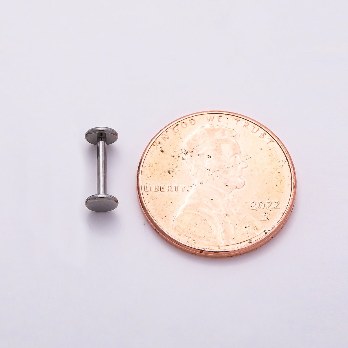 Titanium 4mm Minimalist Round Cartilage Piercing Flat Back Stud in Gold & Silver | Findings-00391 Findings-00392 - DLUXCA