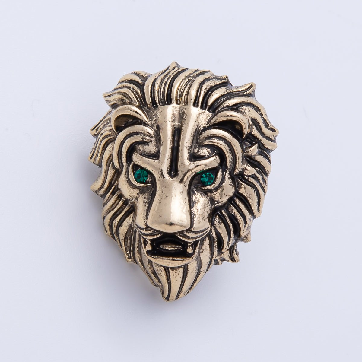 Vintage Gold 28.5mm x 22mm Lion Animal Pin Brooch | BH - 062 - DLUXCA