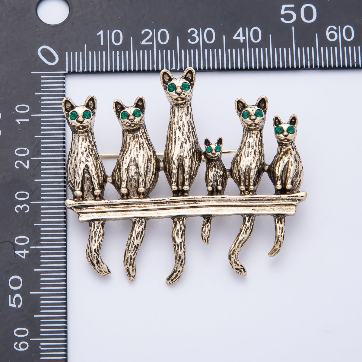 Vintage Gold Cat Kitten Pet Animal Pin Brooch | BH - 063 - DLUXCA