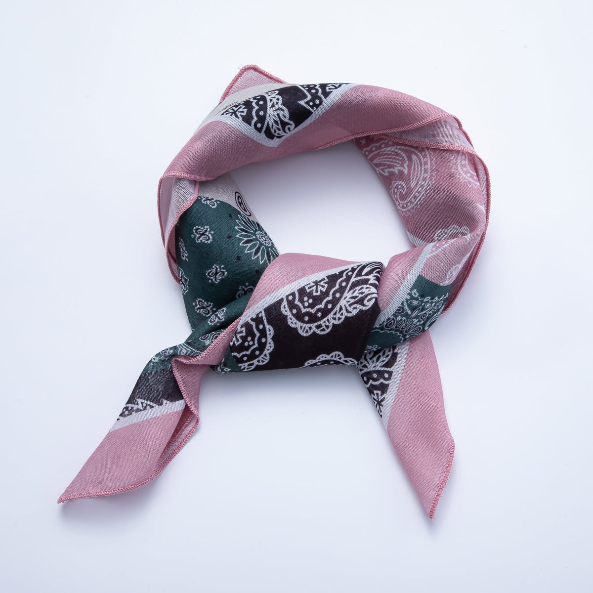 Vintage Square 56mm Soft Faux Silk Bandana Scarf Necklace | WA - 1978 - DLUXCA