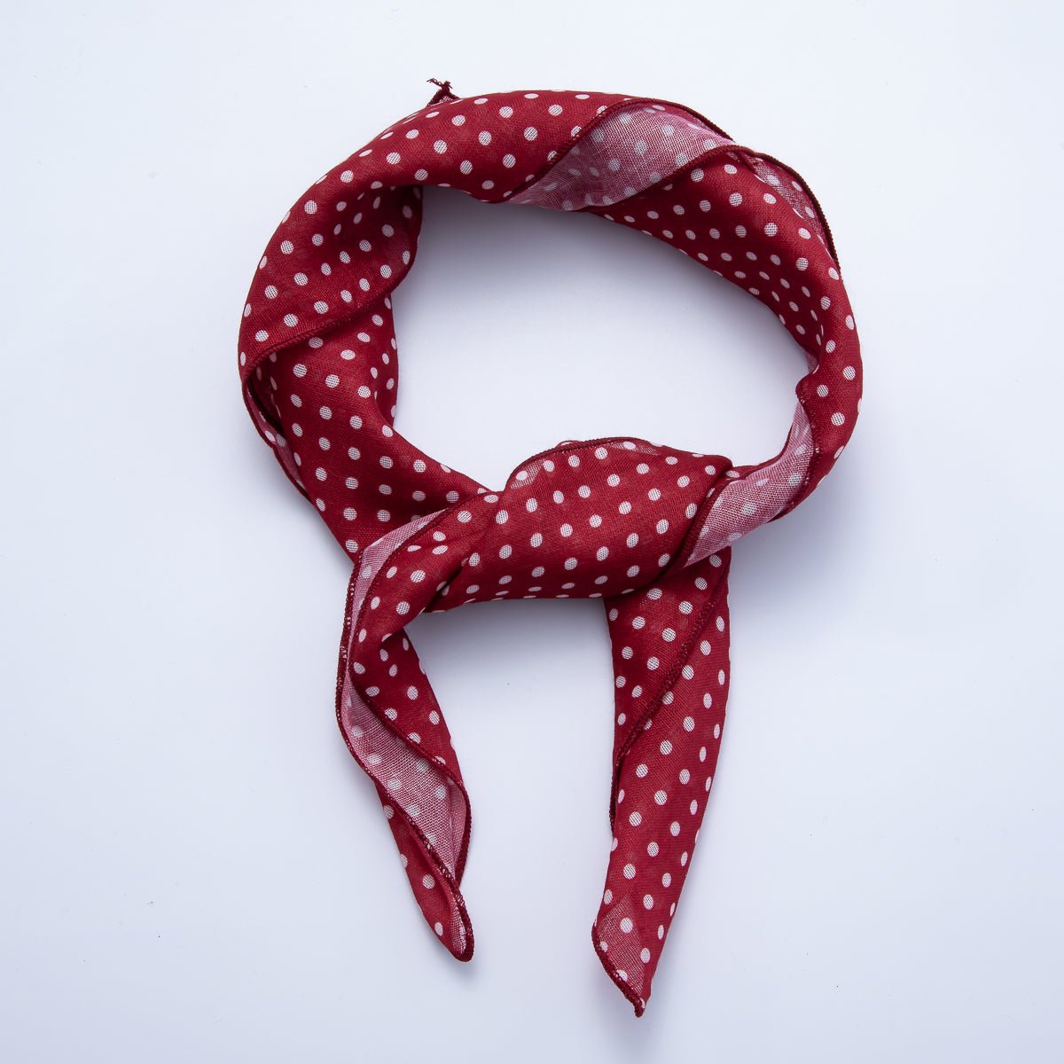 Vintage Square 56mm Soft Faux Silk Bandana Scarf Necklace | WA - 1978 - DLUXCA