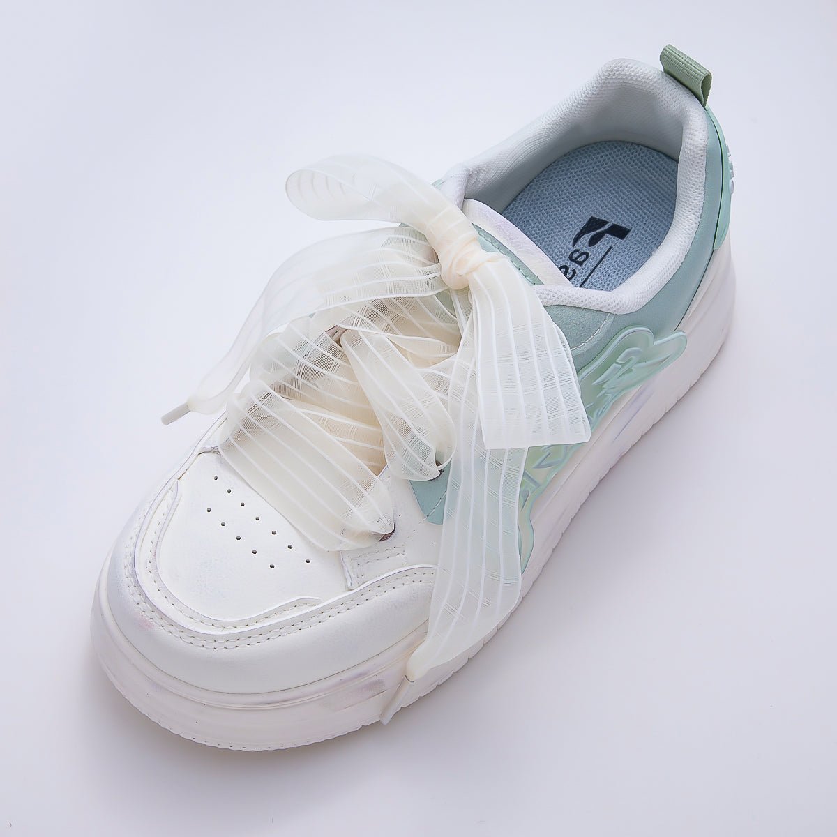 Yellow, Pink, Blue, Purple, Beige, Green Stripe Ribbon Shoelace Accessories | WB-00364 ~ WB-00369 - DLUXCA