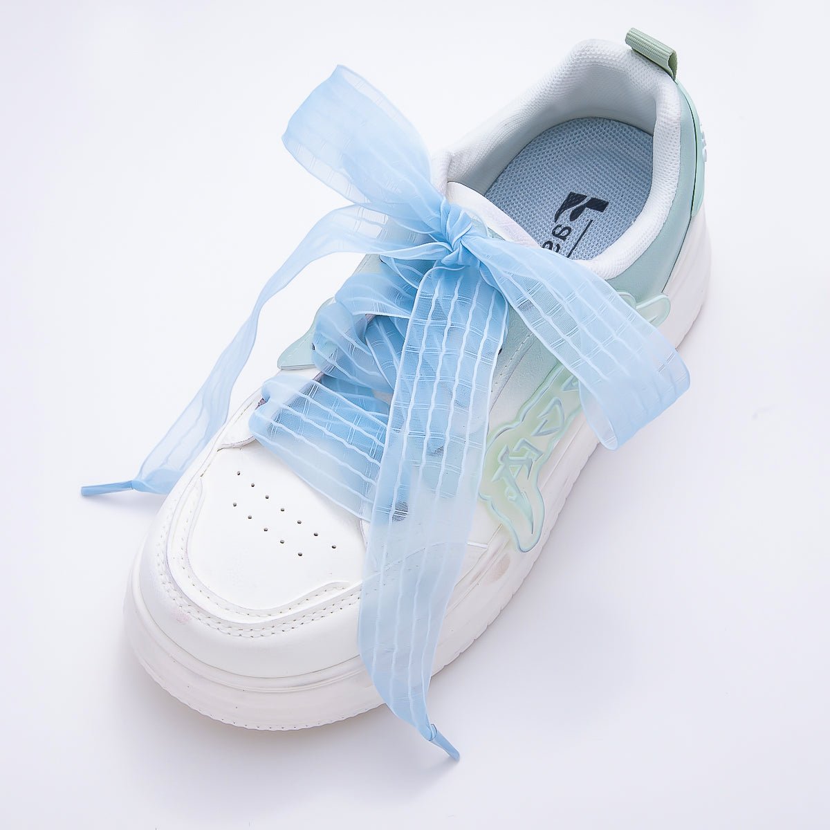 Yellow, Pink, Blue, Purple, Beige, Green Stripe Ribbon Shoelace Accessories | WB-00364 ~ WB-00369 - DLUXCA