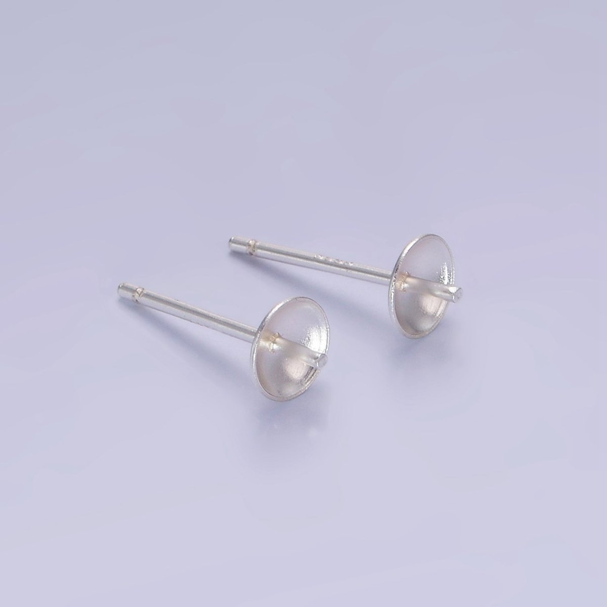 1 pair S925 Sterling Silver Drill Post Stud with peck Earrings Findings for Jewelry Making | SL-363 - DLUXCA