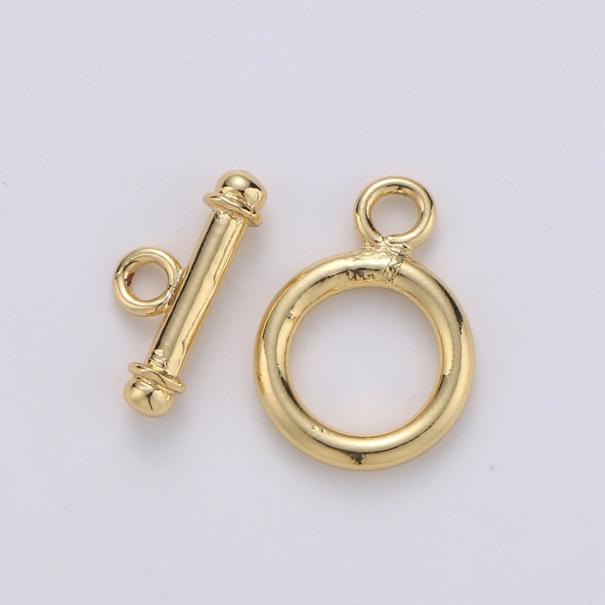1 set Simple Gold Toggle Clasp For Necklace Bracelet DIY Jewelry Making L-056 - DLUXCA