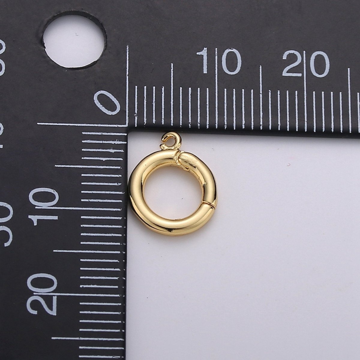 10mm, 12mm Gold Clicker Ring Clicker Clasp Charm Open Link Holder Clicker Clasp Jewelry Making Supplies Gold Filled Findings K-912 K-913 - DLUXCA