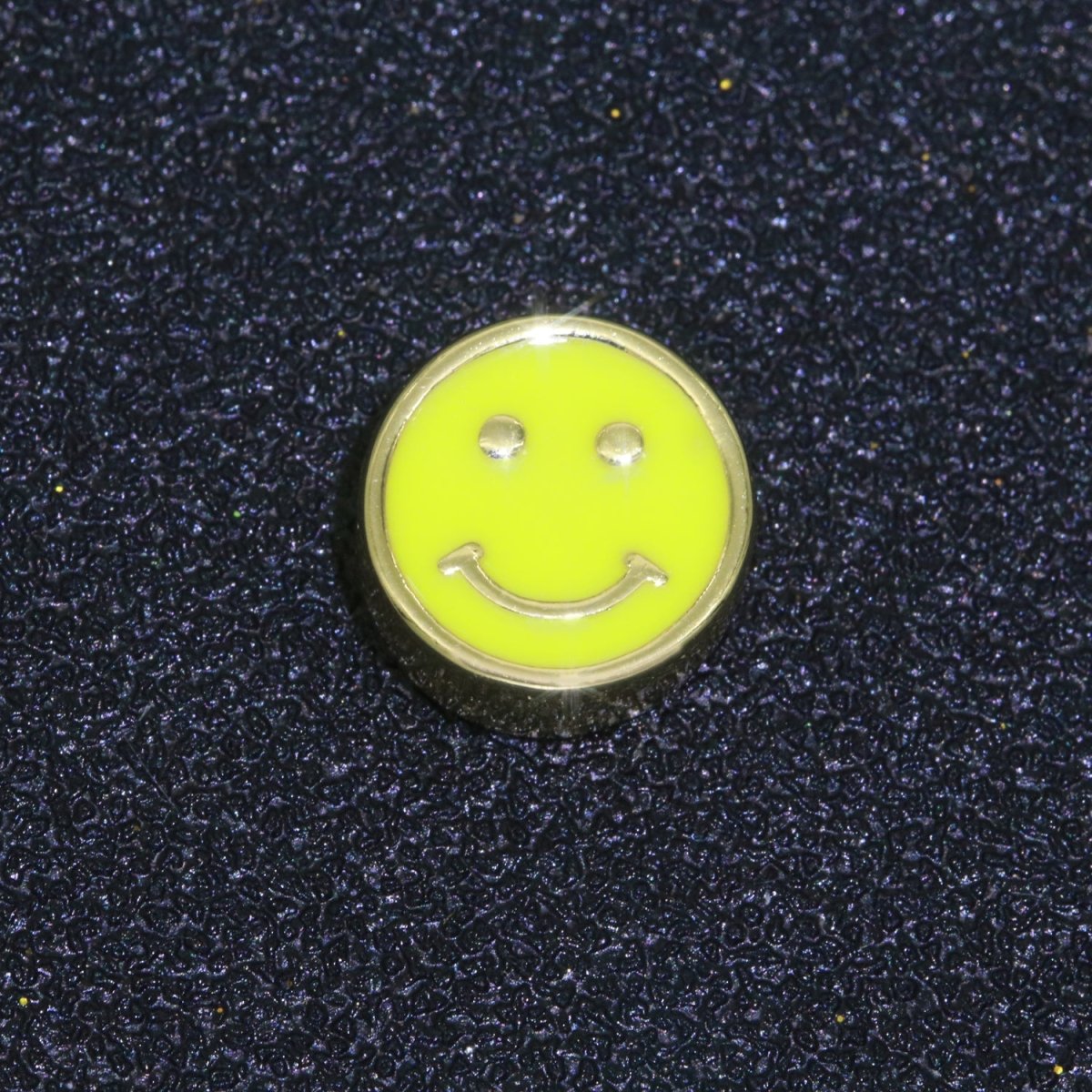 10mm Enamel Heart Smiley Face Bead, Emoji Bead, Happy Face, Gold Cute Spacer Bead, Necklace And Bracelet Making, Jewelry Supply B-604 B-606 B-607 B-609 B-610 - DLUXCA