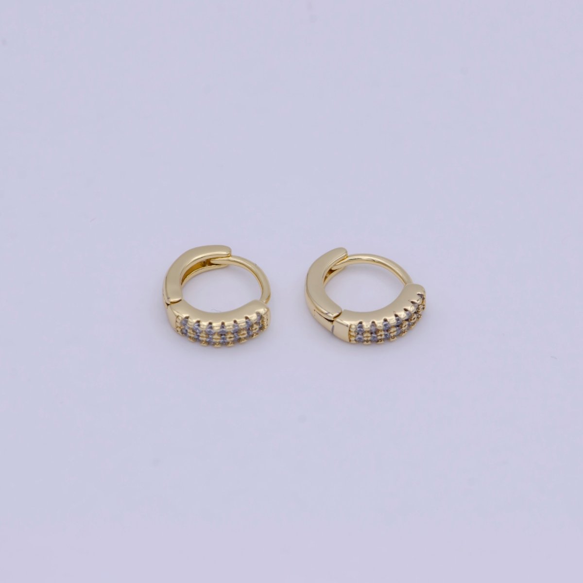 10mm Mini Hoop Earrings • 14k Gold Filled Tiny Earrings • Huggie Hoops Earrings • Minimalist Earrings Wholesale Jewelry T-306 - DLUXCA