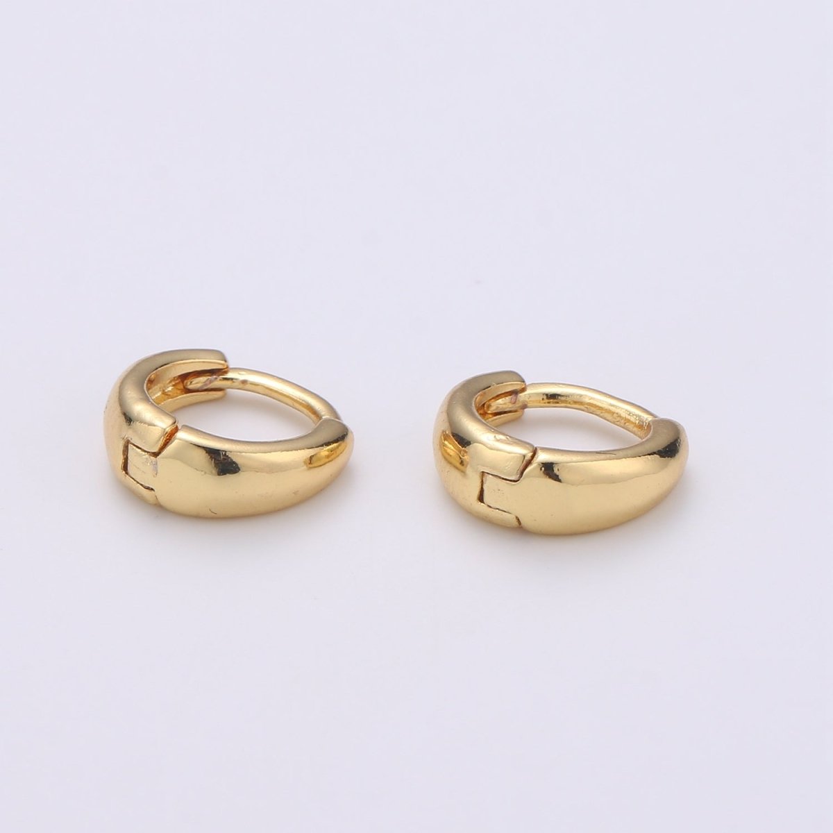 10mm Tiny gold hoops, Small Dainty hoops, Dainty earrings,Huggie earrings, Small hoops, Mini hoops gold,Gold hoops, Minimalist earring Q-238 - DLUXCA