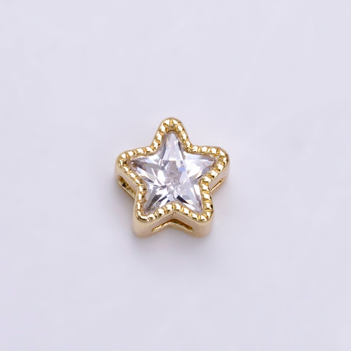 10x 7mm Star Beads for Necklace Bracelet Component in Real Gold Plated B-162 - DLUXCA