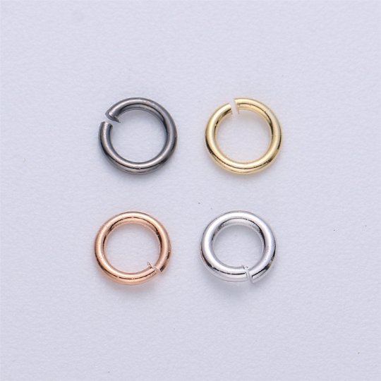 110 / 160 pcs 5mm 18ga 22 gauge Real Gold Plated Open Jump Rings Rhodium Plated Rose Gold Black Gun Metal O Ring 5 mm Attach Charm Clasp - DLUXCA
