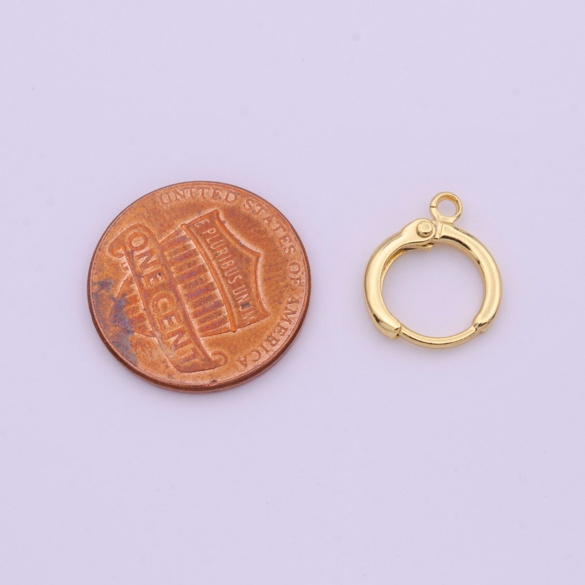 11.5mm Gold Open Loop Huggie Earring Supply | K-291 K-293 - DLUXCA
