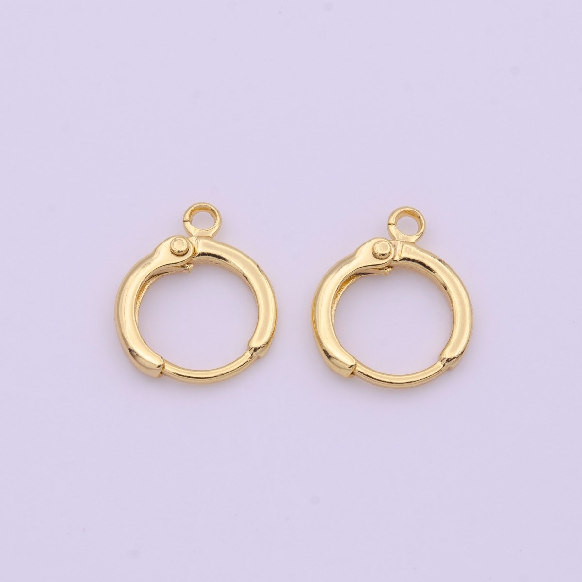 11.5mm Gold Open Loop Huggie Earring Supply | K-291 K-293 - DLUXCA