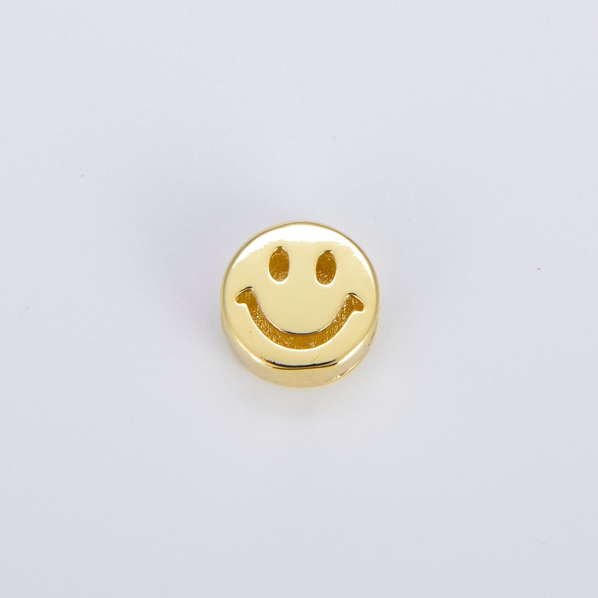 11.5mm Smiley Face Beads, Emoji Beads, Happy Face, Gold Cute Spacer Beads, Necklace And Bracelet Making, Jewelry Supplies B-484 - DLUXCA