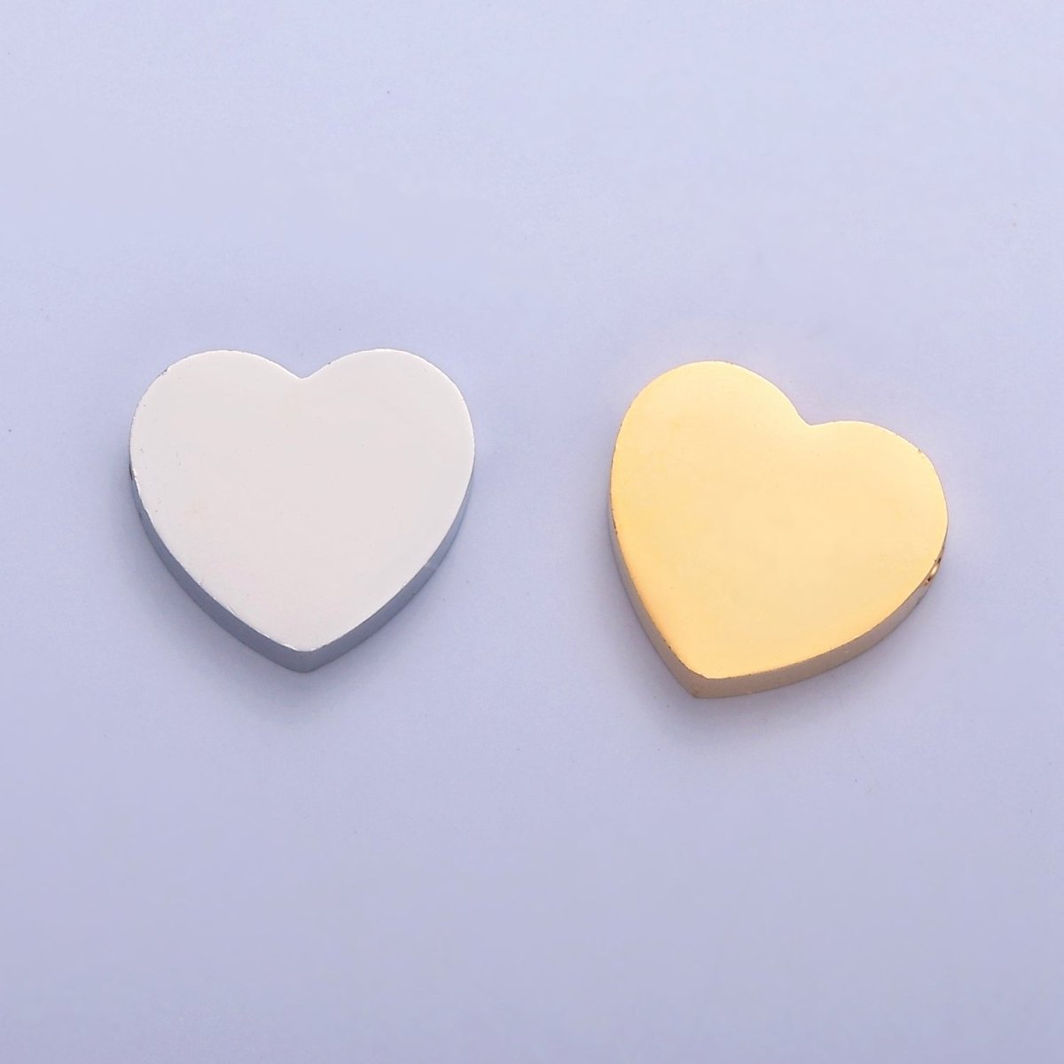 11mmx12mm Stainless Steel Heart Bead For Jewelry Making W-847 W-848 - DLUXCA