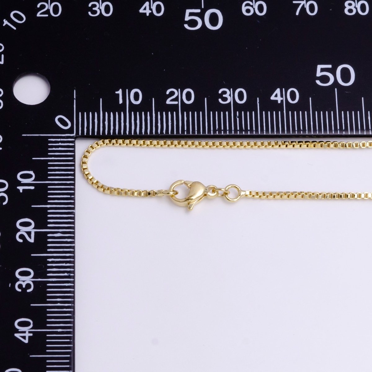 1.2mm Box 17.5 Inch Dainty Layering Chain Necklace | WA-1896 Clearance Pricing - DLUXCA