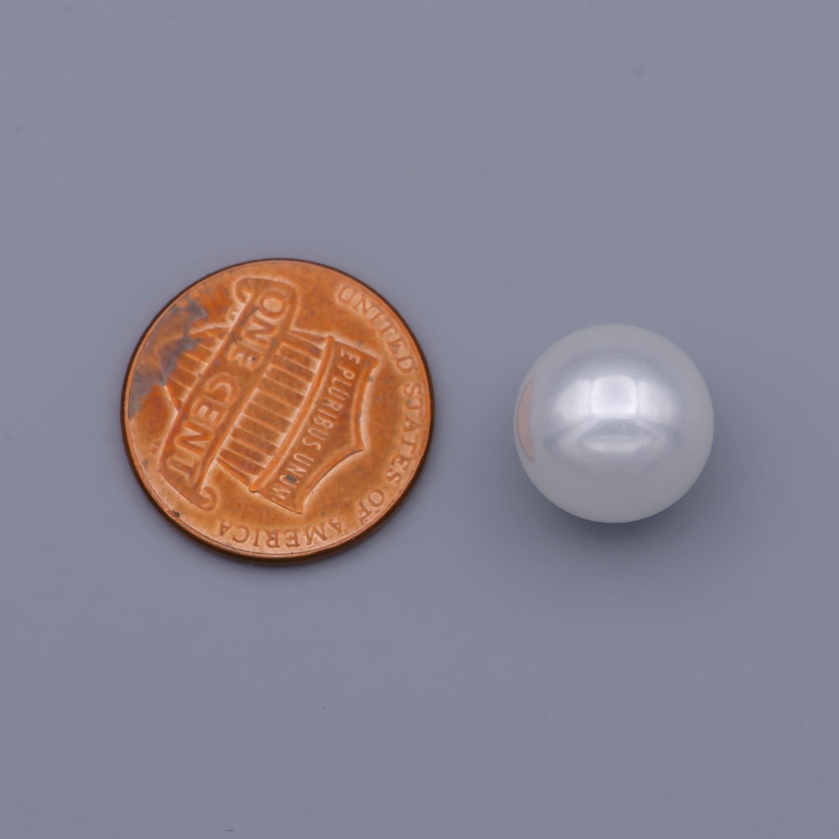 12mm White Acrylic Pearl Round Beads | P-1831 - DLUXCA